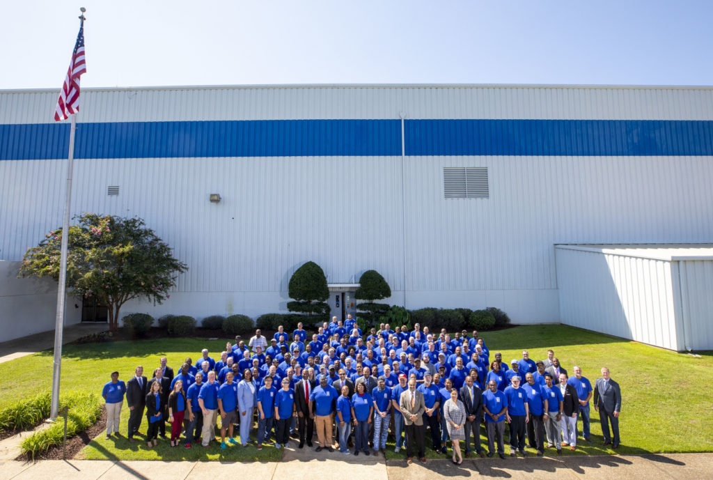 Lockheed Martin's team in Meridian, Mississippi, gathers to celebrate 50 years of operations. Lockheed Martin photo by Andrew McMurtrie.