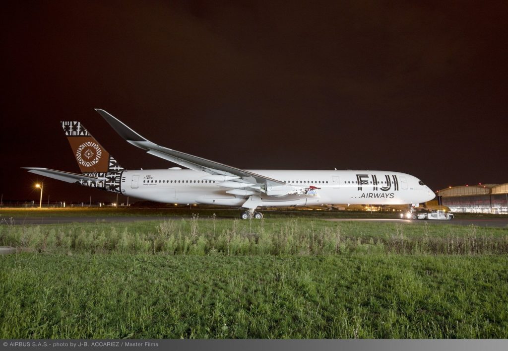 El primer A350 XWB para Fiji Airways, primer A350-900 de Fiji Airways.
