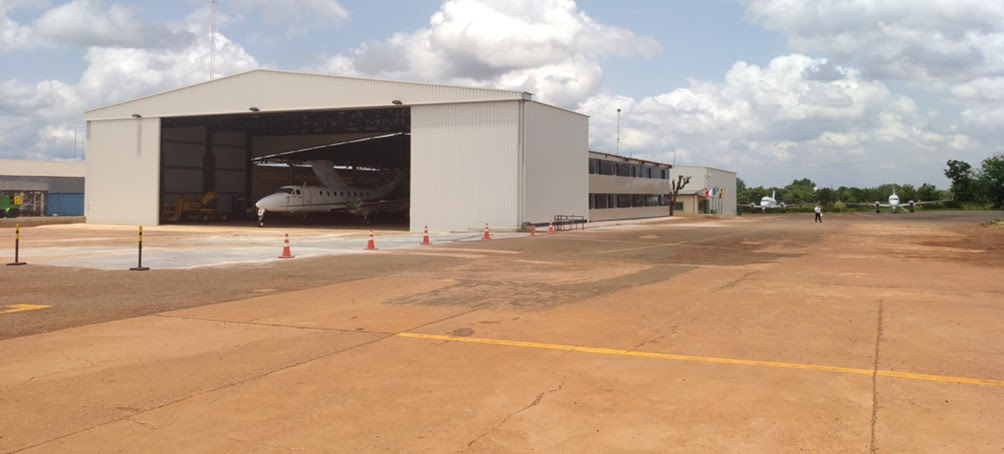 Global Helicopter Services Maintenance Line Station facility in Bamako, Mali.