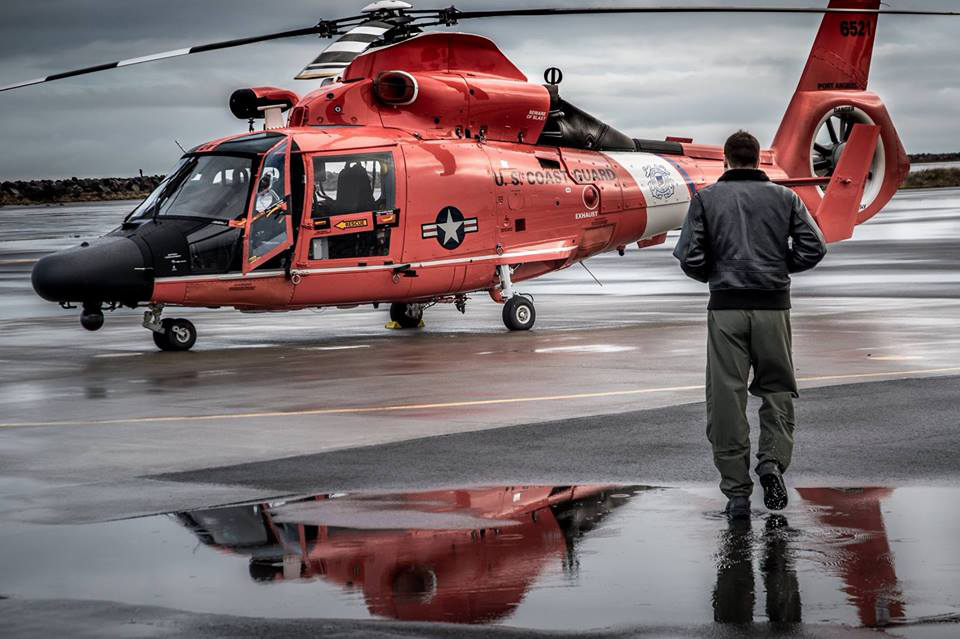 MH-65 Dolphin helicopter pilot at Sector Field Office Port Angeles, Coast Guard Royal Canadian Navy