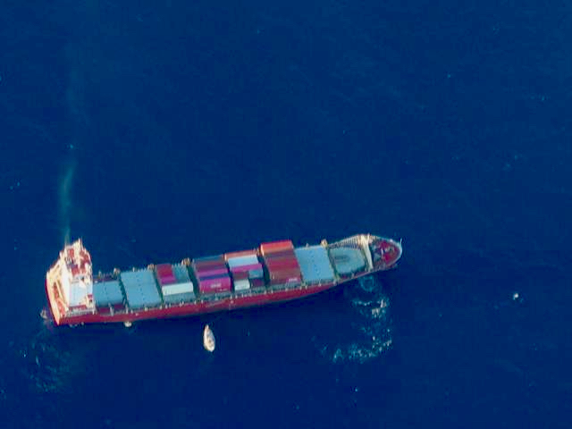 Sailing Coco Haz III. A U.S. Coast Guard HC-130 Hercules observes the crew of the commercial vessel Kalamazoo as they rescue the crew of the dismasted 42-foot sailing vessel Coco Haz III about 656 miles off Hawaii Dec. 29, 2019. The Coco Haz III was dismasted Dec. 19 and a lack of contact prompted a search across the Pacific. The Japanese-flagged vessel was en route from Japan to Hawaii. 