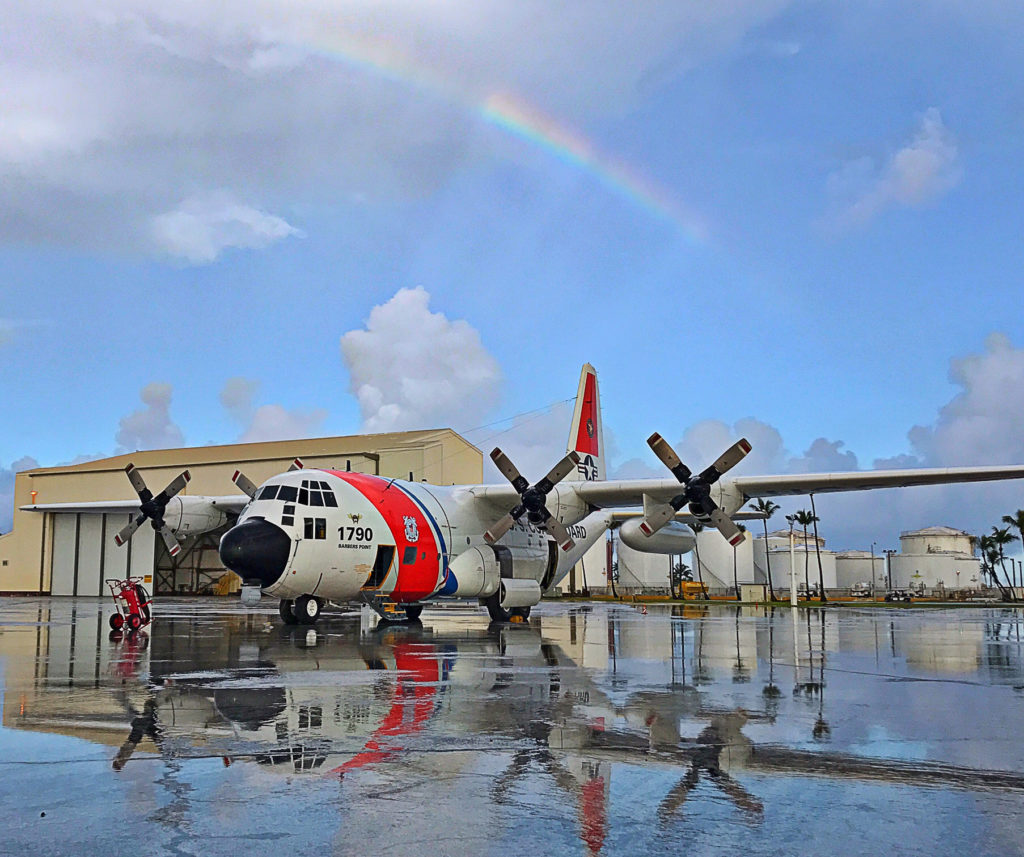 HC-130 Hercules airplane from Coast Guard Air Station Barbers Point. 
