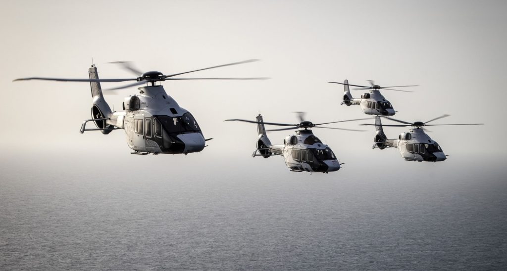 Los cuatro prototipos fabricados por el momento del Airbus Helicopters H160. 