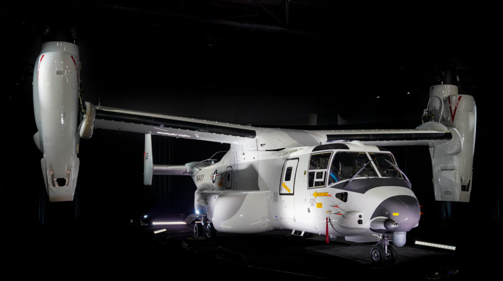 Entrega del primer Bell Boeing CMV-22B Osprey para la US Navy.