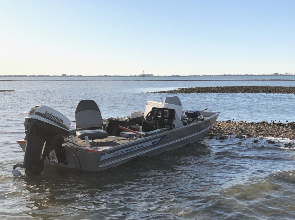 Coast Guard search for owner of adrift fishing boat near Tiki Island in Galveston, Texas.