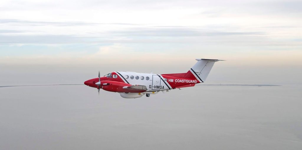 El MCA, HM Coastguard, incorpora dos nuevos aviones para búsqueda y el rescate en el mar (SAR offshore). Beechcraft King Air B200