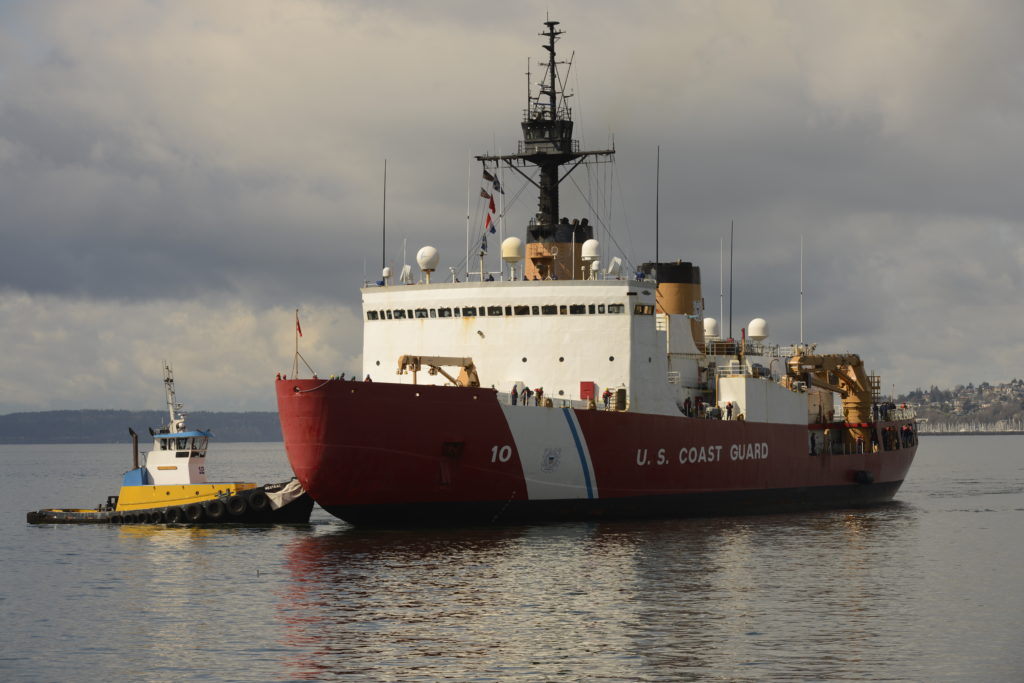 Coast Guard, The US only heavy icebreaker returns home following 123-day Antarctic Treaty inspection and resupply mission. 