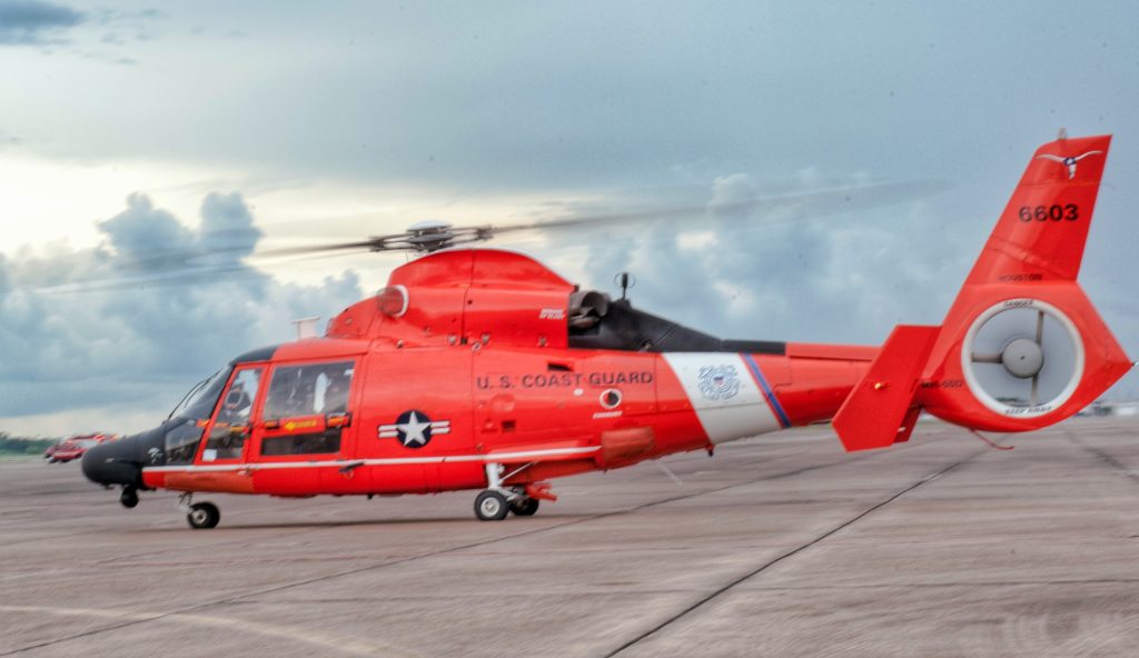 Coast Guard ends search for person in the water in Dickinson Bay, Texas. MH-65 Dolphin Air Station Houston.