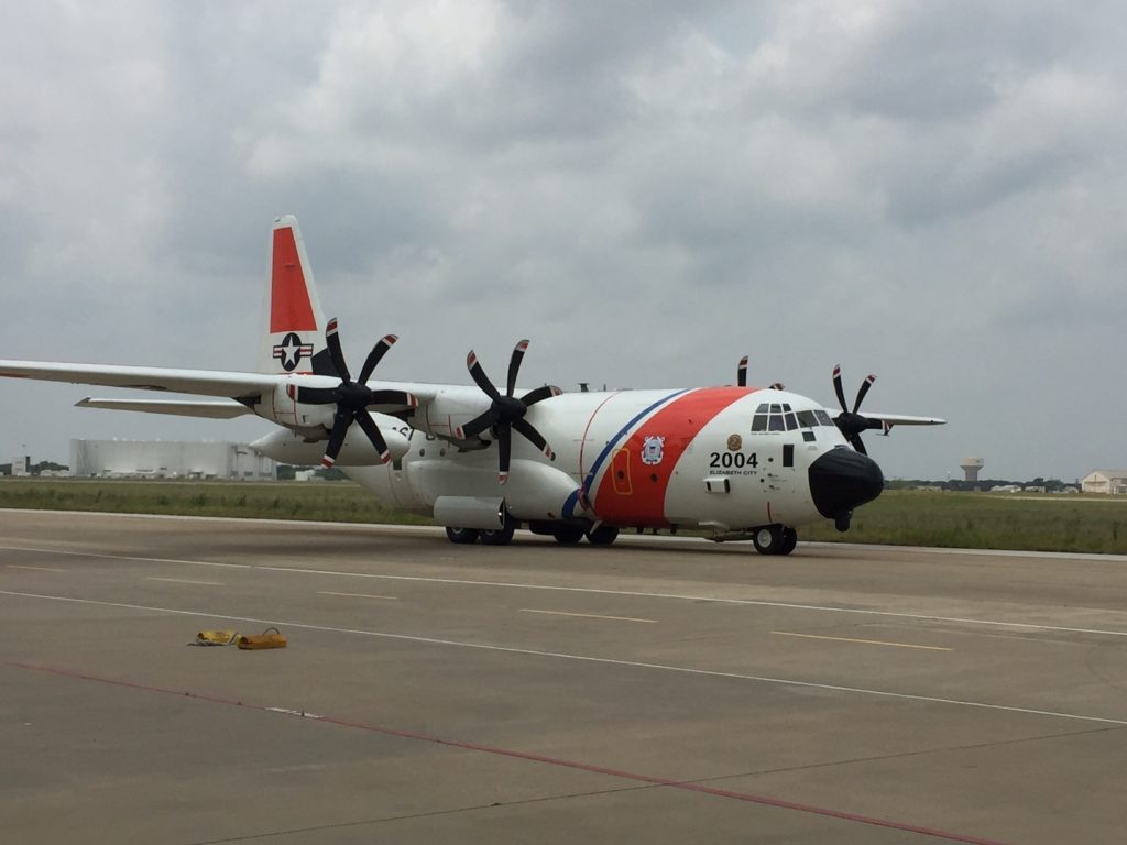 Coast Guard search for two missing canoers near Annapolis, Maryland. HC-130J Super Hercules Elizabeth City.