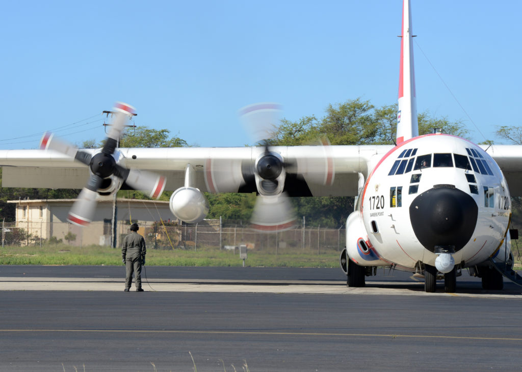 Coast Guard, USAF, FEMA ensure delivery of medical supplies to American Samoa. US Coast Guard HC-130 Hercules. HC-130J Super Hercules.