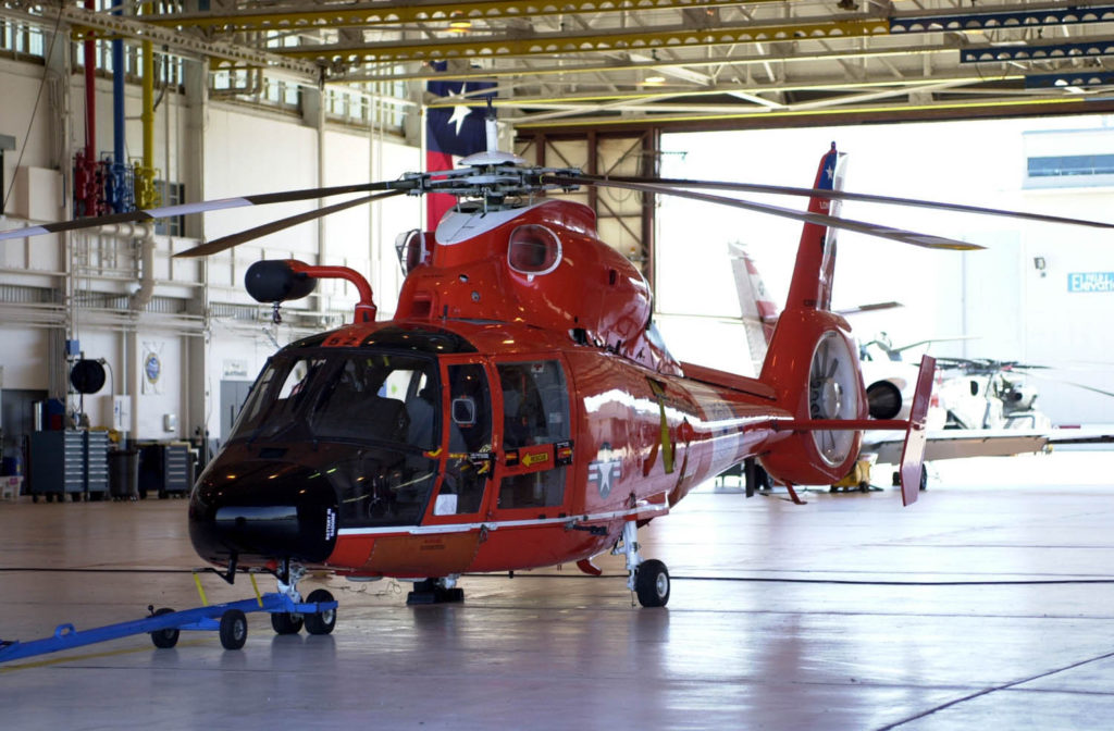 Coast Guard medevac injured crewmember 39 miles offshore​ Port Aransas Texas. MH-65 Dolphin Air Station Corpus Christi.