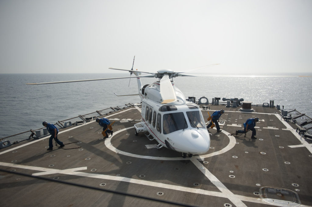 Coast Guard, assisted by Navy, medevac man 400 miles off Virginia coast. USS Arleigh Burke. AW139 United Arab Emirates Air Force. USS Arleigh Burke AW139.