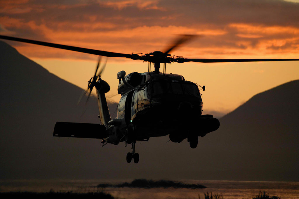 Coast Guard MH-60T medevac fisherman in British Columbia