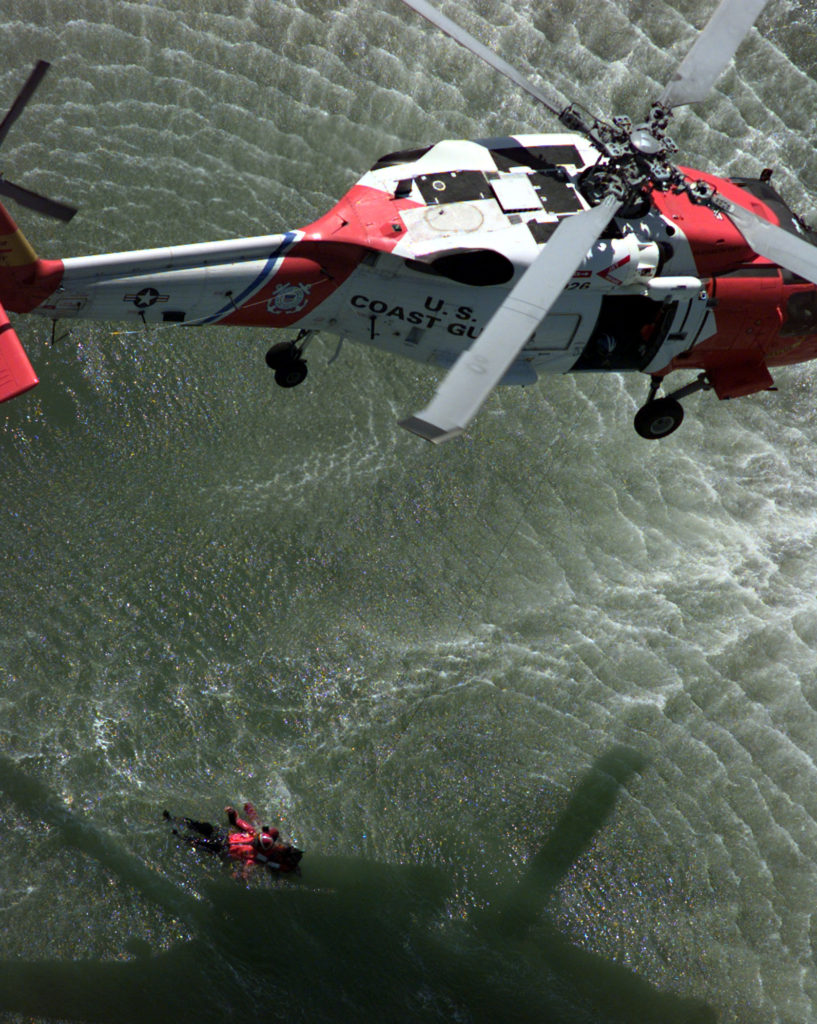 Coast Guard, assisted by Navy, medevac man 275 miles of Ocean City, Maryland. HH-60J Jayhawk. MH-60 Jayhawk Air Station Elizabeth City.