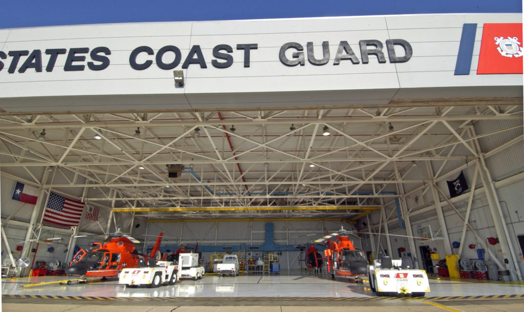 Coast Guard search for missing boater near Kemah, Texas. HH-65C Dolphin. MH-65 Dolphin. Air Station Houston.