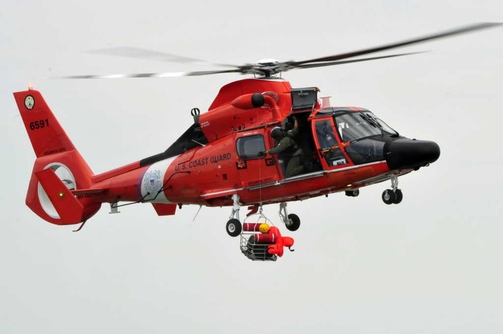 Coast Guard rescue woman stranded on aground jet ski in Rancocas Creek, New Jersey. MH-65 Dolphin. HH-65 Dolphin. Air Station Atlantic City.