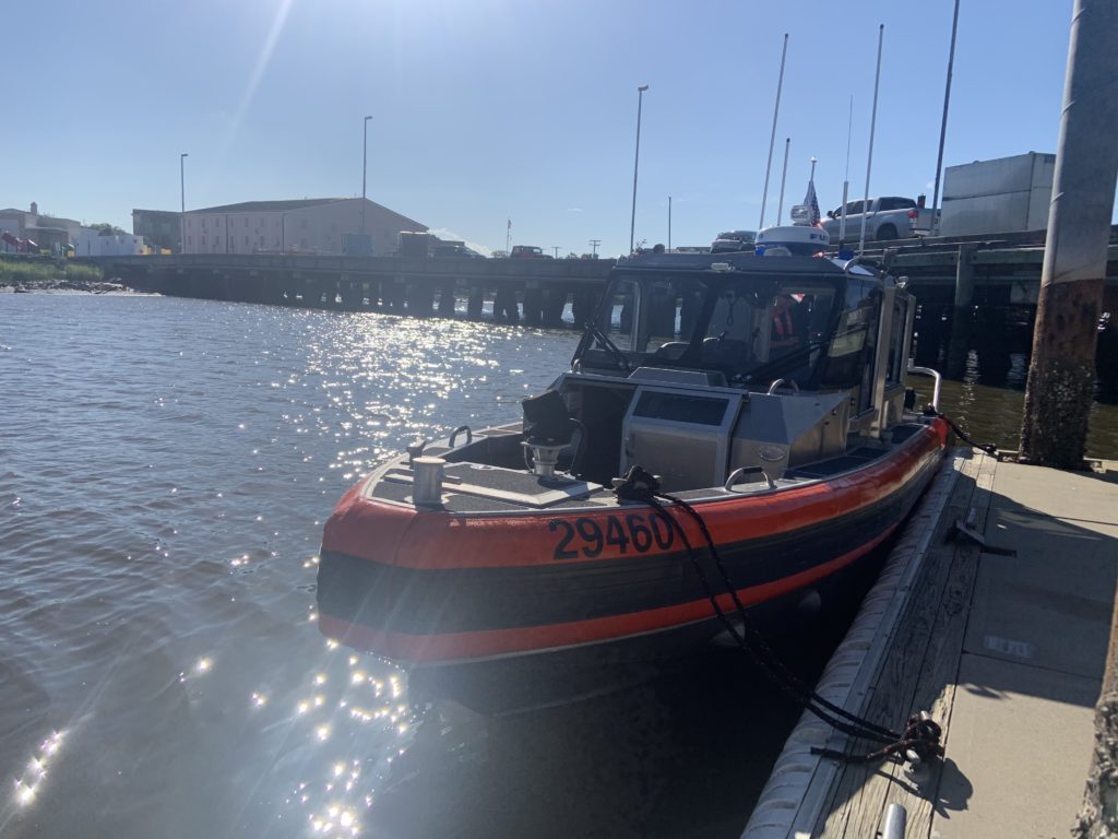 Coast Guard, partner agencies rescue man in water near Fort Sumter. Station Charleston Response Boat-Small. Coast Guard Station Charleston. RB-S.