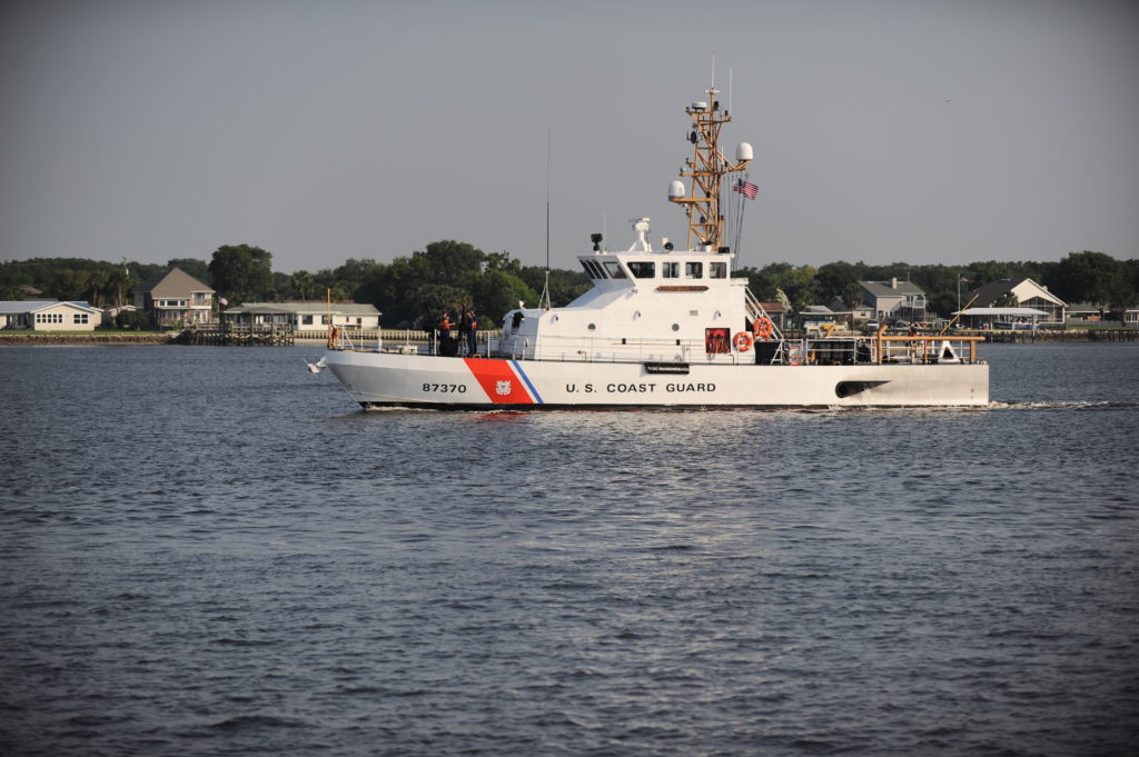 Coast Guard rescue man from capsized commercial fishing vessel near St. Petersburg. Coast Guard Cutter Diamondback. USCGC Diamondback. 