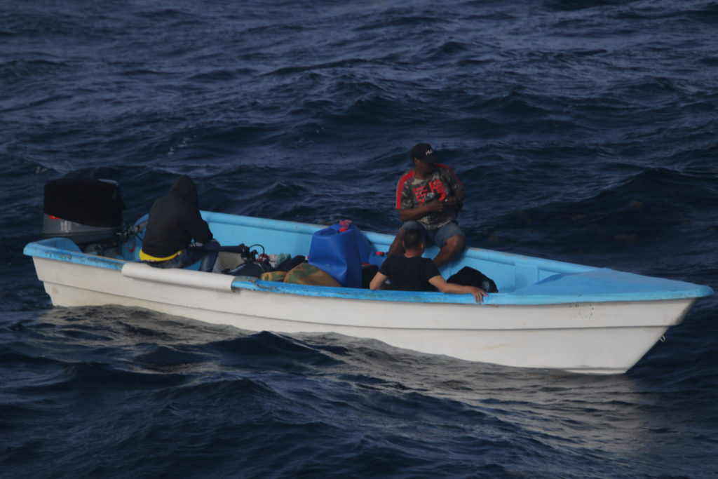USS Kidd, Coast Guard, apprehend 3 smugglers, seize 6 million in cocaine in the Caribbean Sea