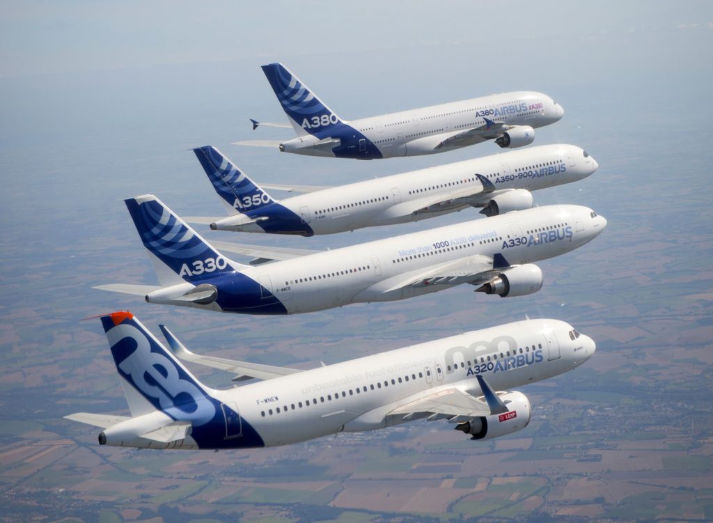 Airbus, encargos y entregas de aviones comerciales en julio de 2020.