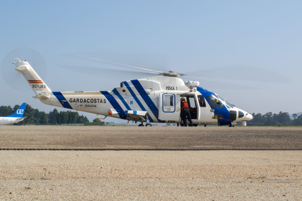 Halcon III Santiago de Compostela. Helicopteros 051 Urxencias Sanitarias. Sikorsky S-76C+ Pesca 1.