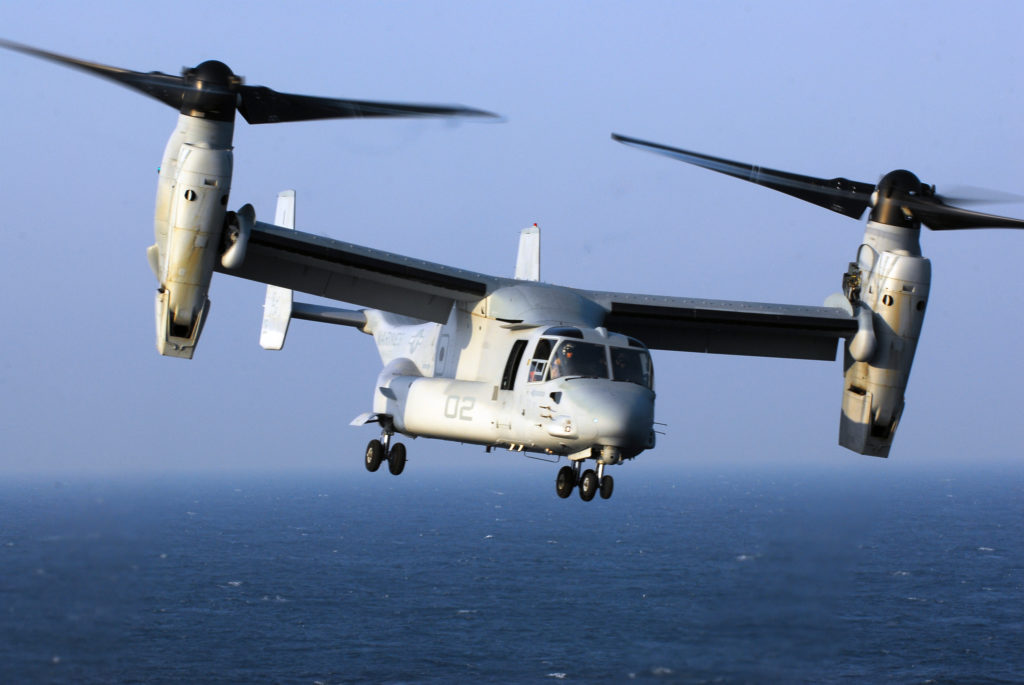 La evolución del Bell Boeing V-22 Osprey en las misiones humanitarias militares de Estados Unidos