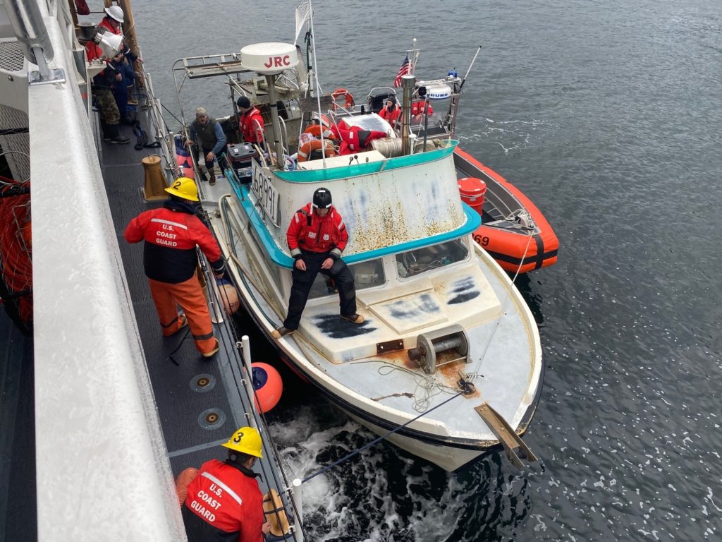 Coast Guard, USCGC John McCormick, rescue 2 from grounded​ vessel in Neka Bay