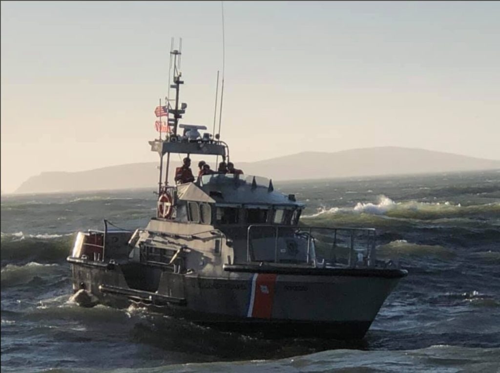 Coast Guard aircrew rescue 2 from Bodega Bay cliffside. MH-65 Dolphin Air Station San Francisco.