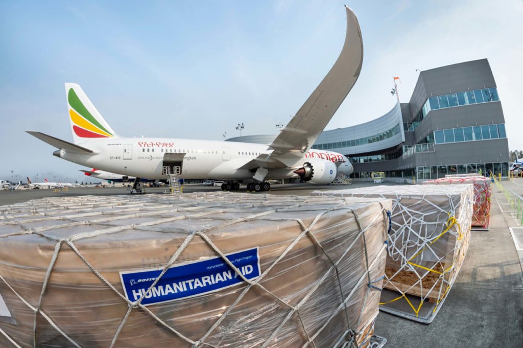 Boeing y Ethiopian Airlines realizan su vuelo humanitario número 40