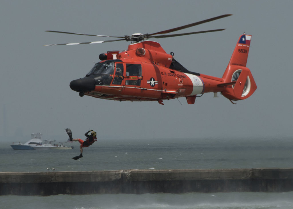 Coast Guard rescue 2 mariners and a dog near Port Aransas, Texas