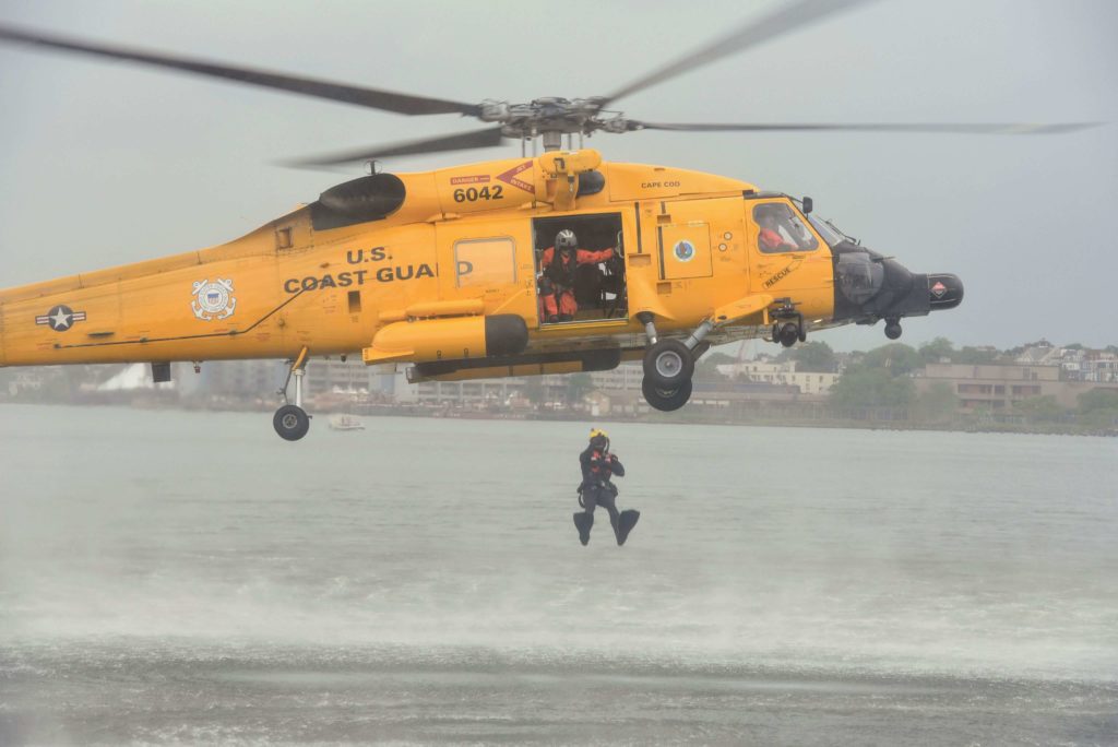 MH-60T Jayhawk crew rescue fisherman 40 nm off Montauk, New York