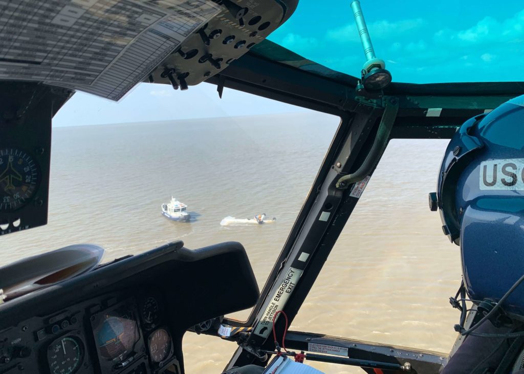 Coast Guard rescue 1 from down aircraft in Fourleague Bay