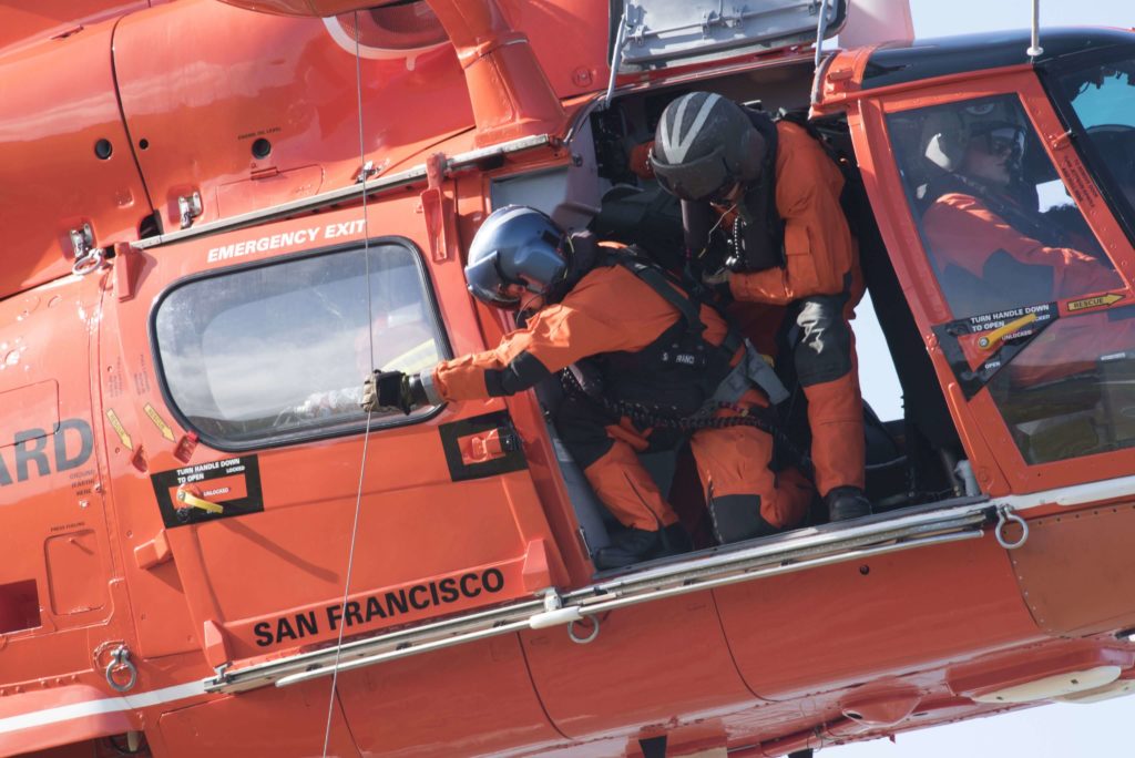 Coast Guard and Southern Marin Fire rescue 5 from cliff near Muir Beach