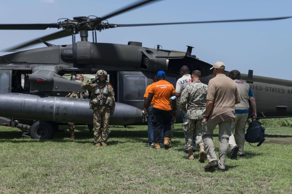 SOUTHCOM JTF-Haiti and JTF-Bravo commanders visits Haiti earthquake epicenter