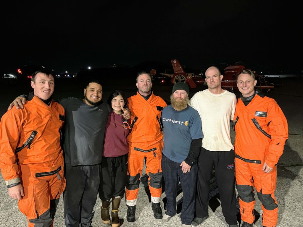 Coast Guard rescue 4 from the fishing vessel Endurance, Dutch Harbor