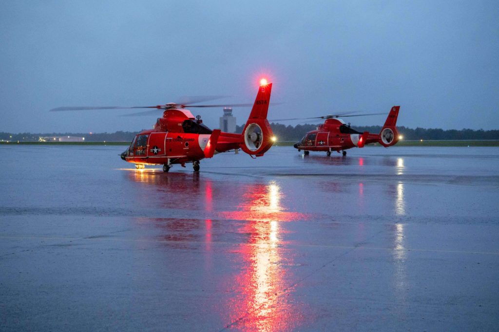 The Coast Guard conducts SAR operations due Hurricane Ida