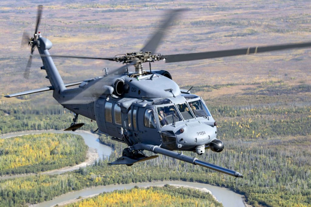 Alaska Air National Guard HH-60G medevac person Kuskokwim River