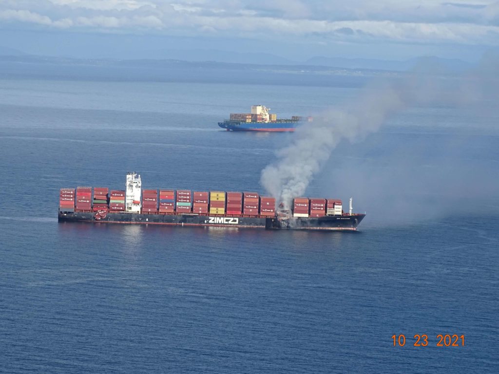 Vessel lost 40 containers near the Strait of Juan de Fuca