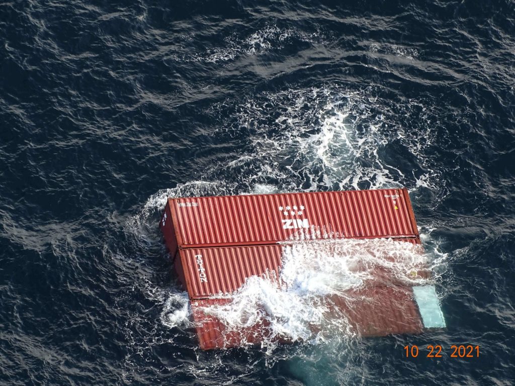 Vessel lost 40 containers near the Strait of Juan de Fuca