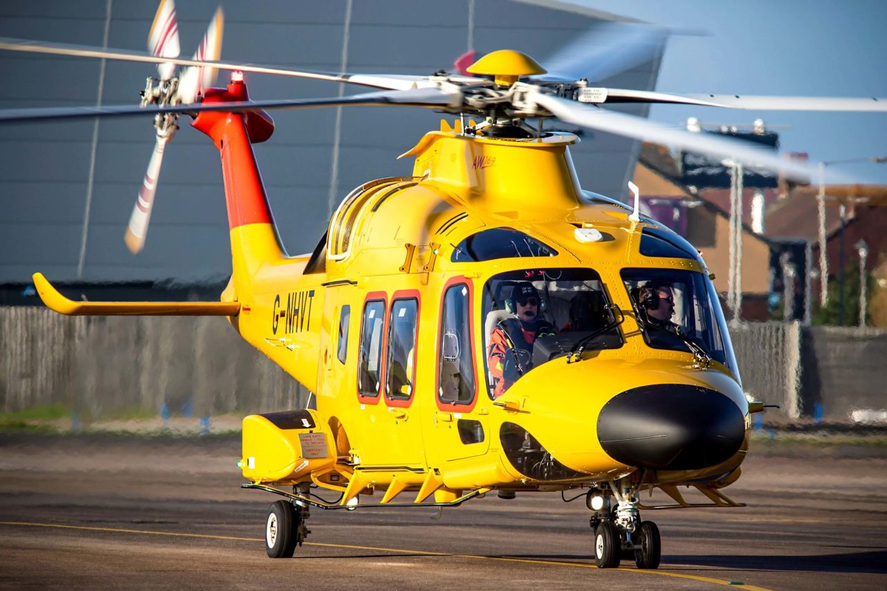 NHV Group AW169 in Blackpool reaches 1550 flight hours