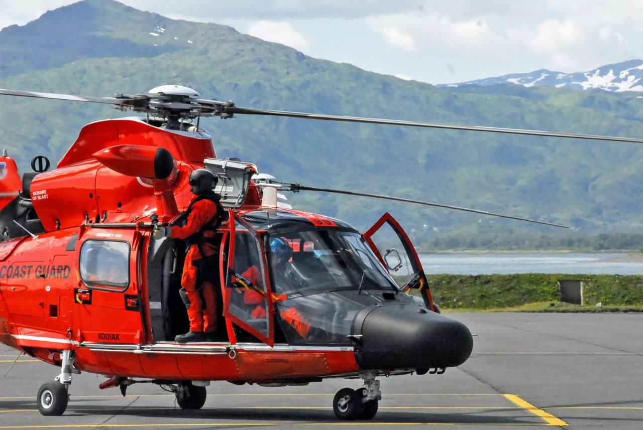 Coast Guard MH-65 aircrew medevac​ fisherman near Cordova, Alaska