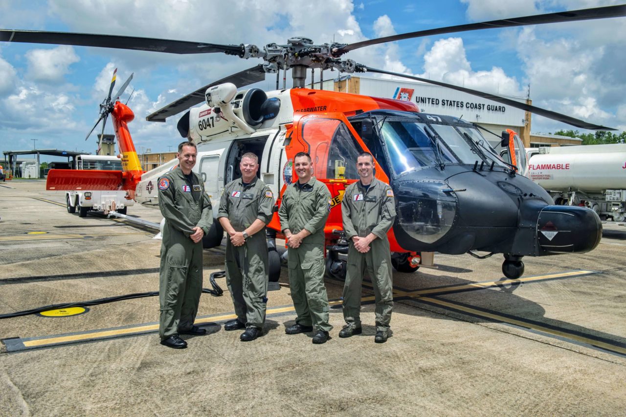 Coast Guard helicopter crew medevac man off Mobile Bay