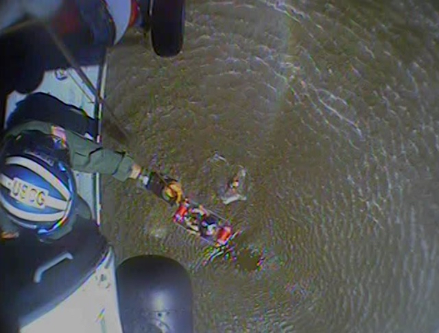 Coast Guard rescue 2 boaters and 1 dog near Slidell, Louisiana