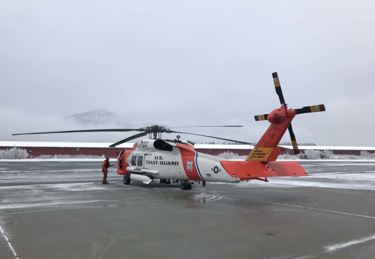 Coast Guard MH-60T rescue 2 in Pavlof Harbor, Alaska