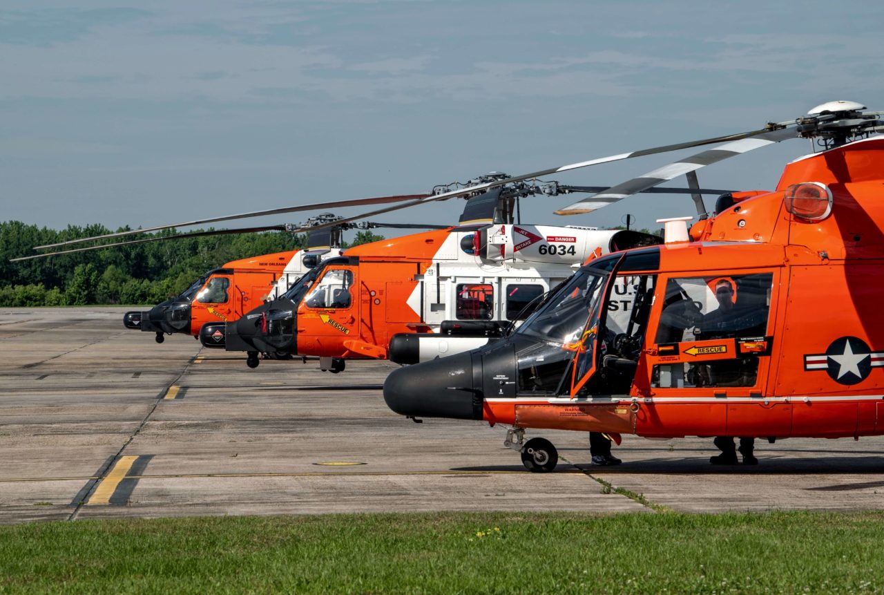 Coast Guard MH-60T medevac crewmember near Port Fourchon, La