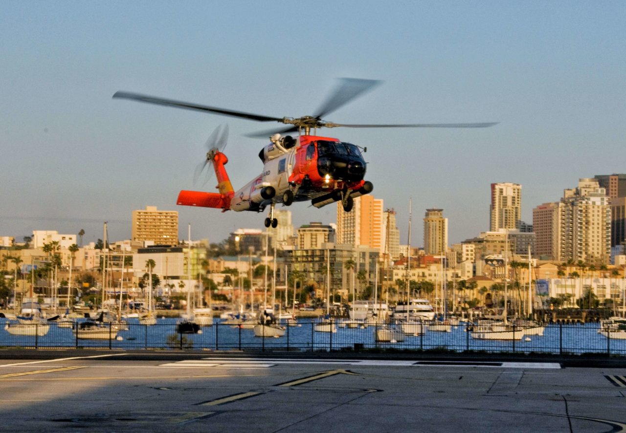 A Coast Guard MH-60T medevac 3-year-old girl from cruise ship